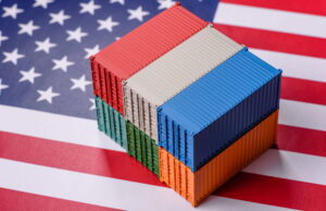 Trade Tensions and JSE Reforms Collide (Cargo containers on a US flag)