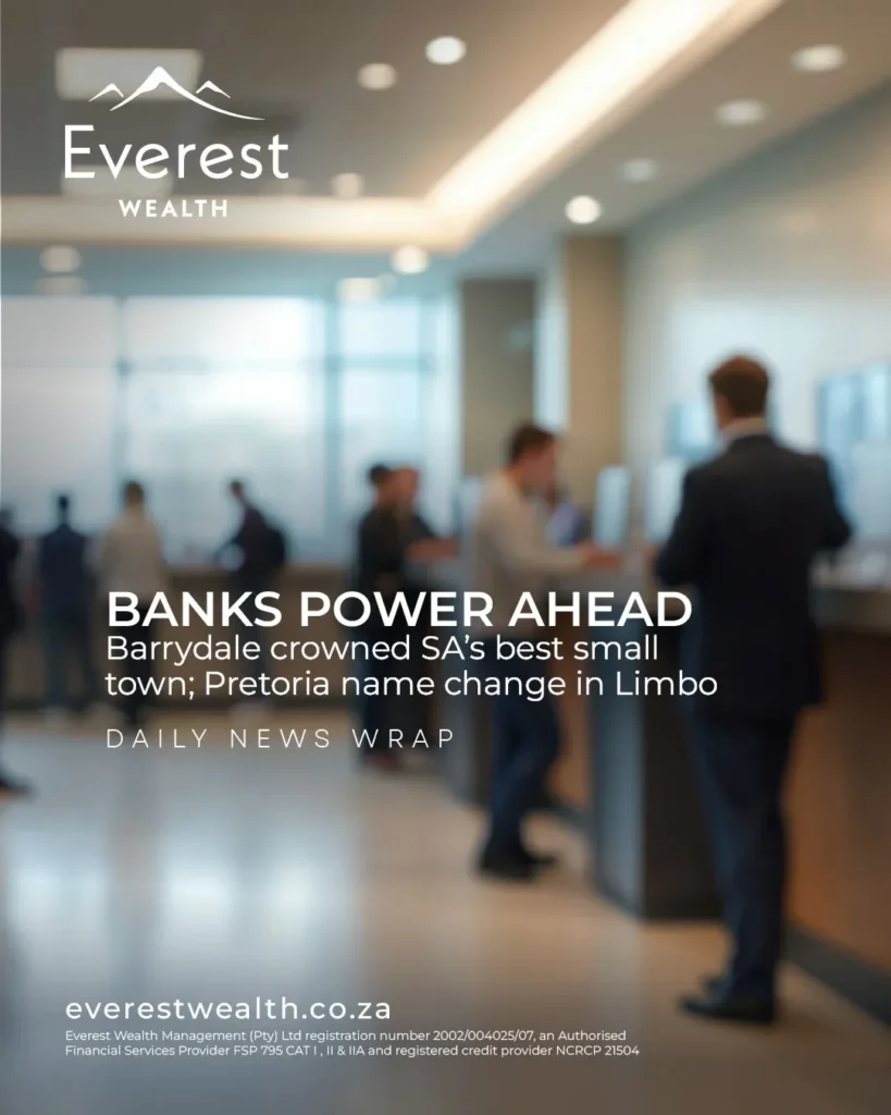 Banks Power Ahead as JSE Pauses (Office space with people at computers)