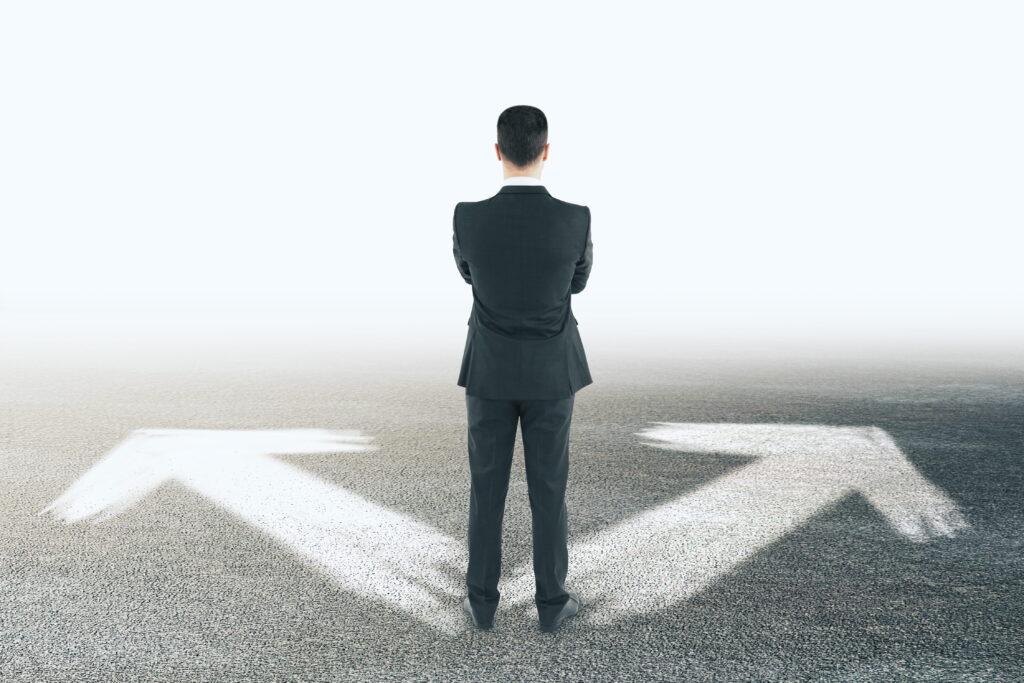 Budget Speech 2026: Fiscal Crossroads (man standing at a crossroads)