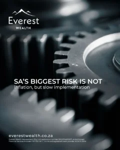 SA’s Biggest Risk is Slow Implementation (close up view of cogs)