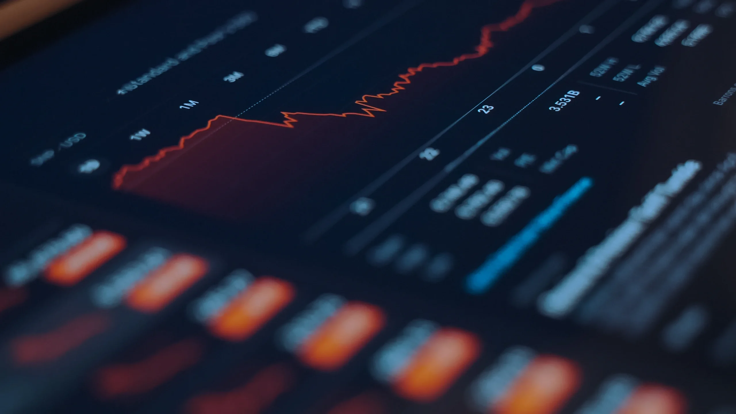 South African Markets Rise (financial statistics on a screen)