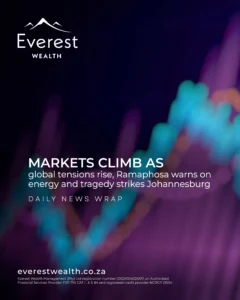 Markets Climb as Global Tensions Rise, Ramaphosa (Stock price statistics)