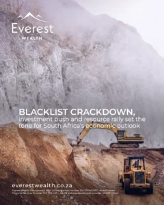 Blacklist Crackdown, Investment Push and Resource Rally Set the Tone for South Africa’s Economic Outlook (Mining site with an excavator)