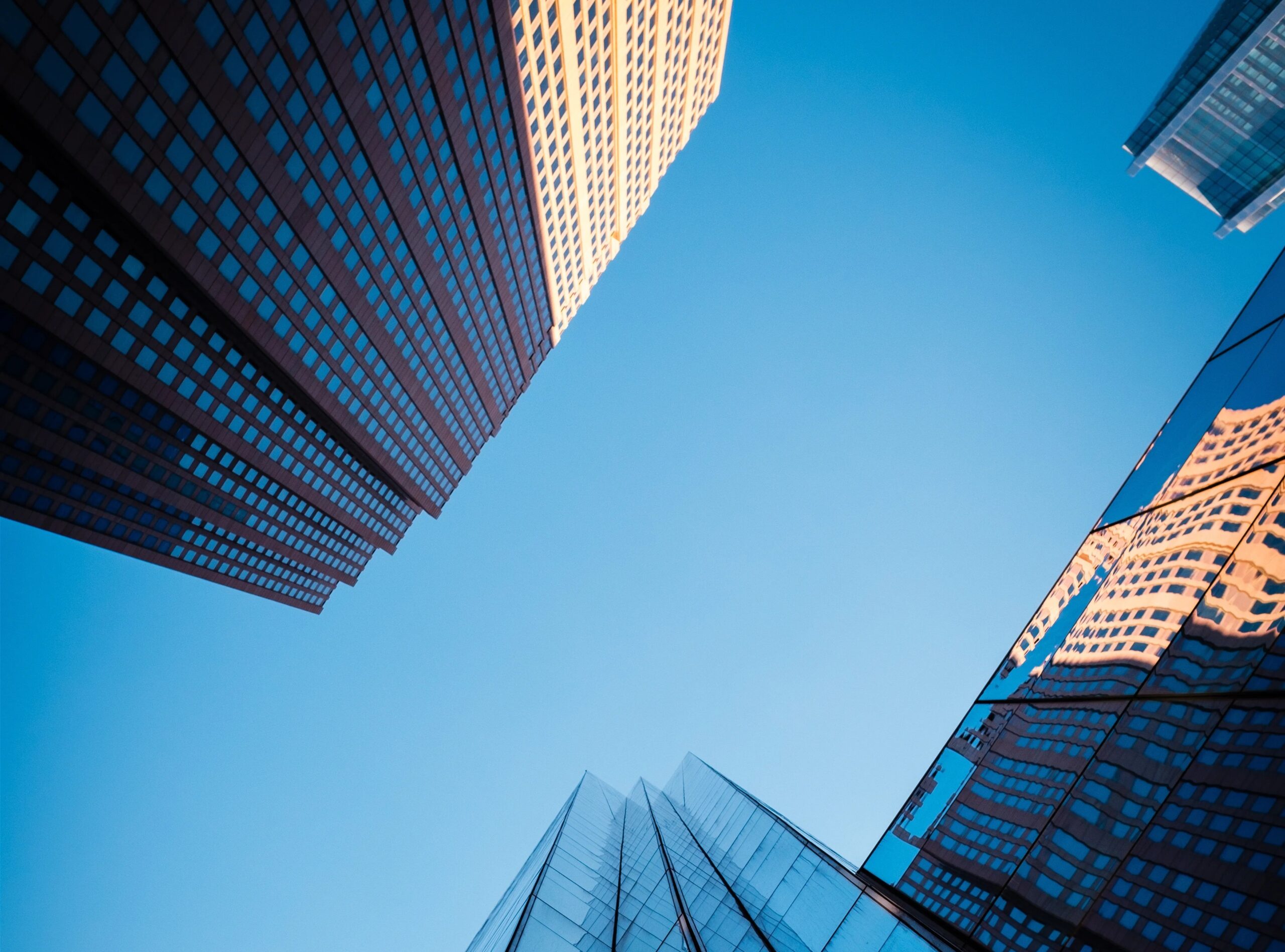 Markets Close Ahead of Freedom Day (low angle view of a group of skyscrapers)