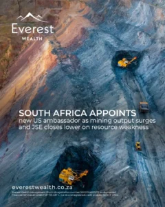 South Africa Appoints New US Ambassador (Aerial view of a large mining site)