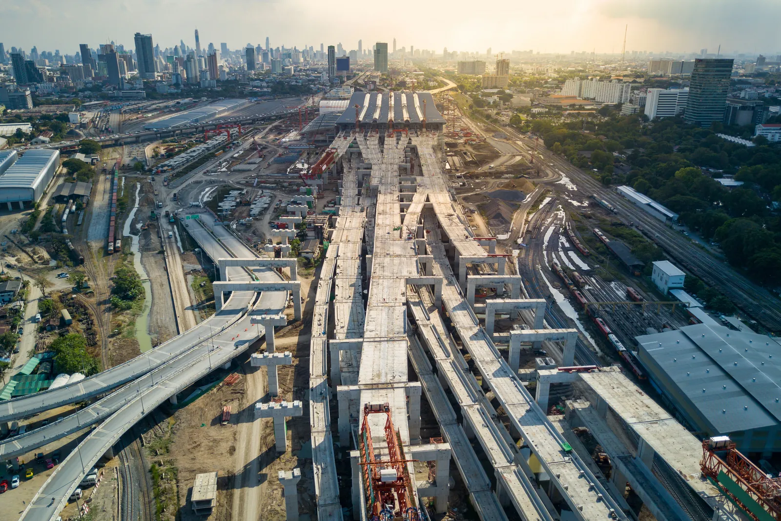 Sluggish Economic Growth: What It Costs SA (Aerial view of a train station)